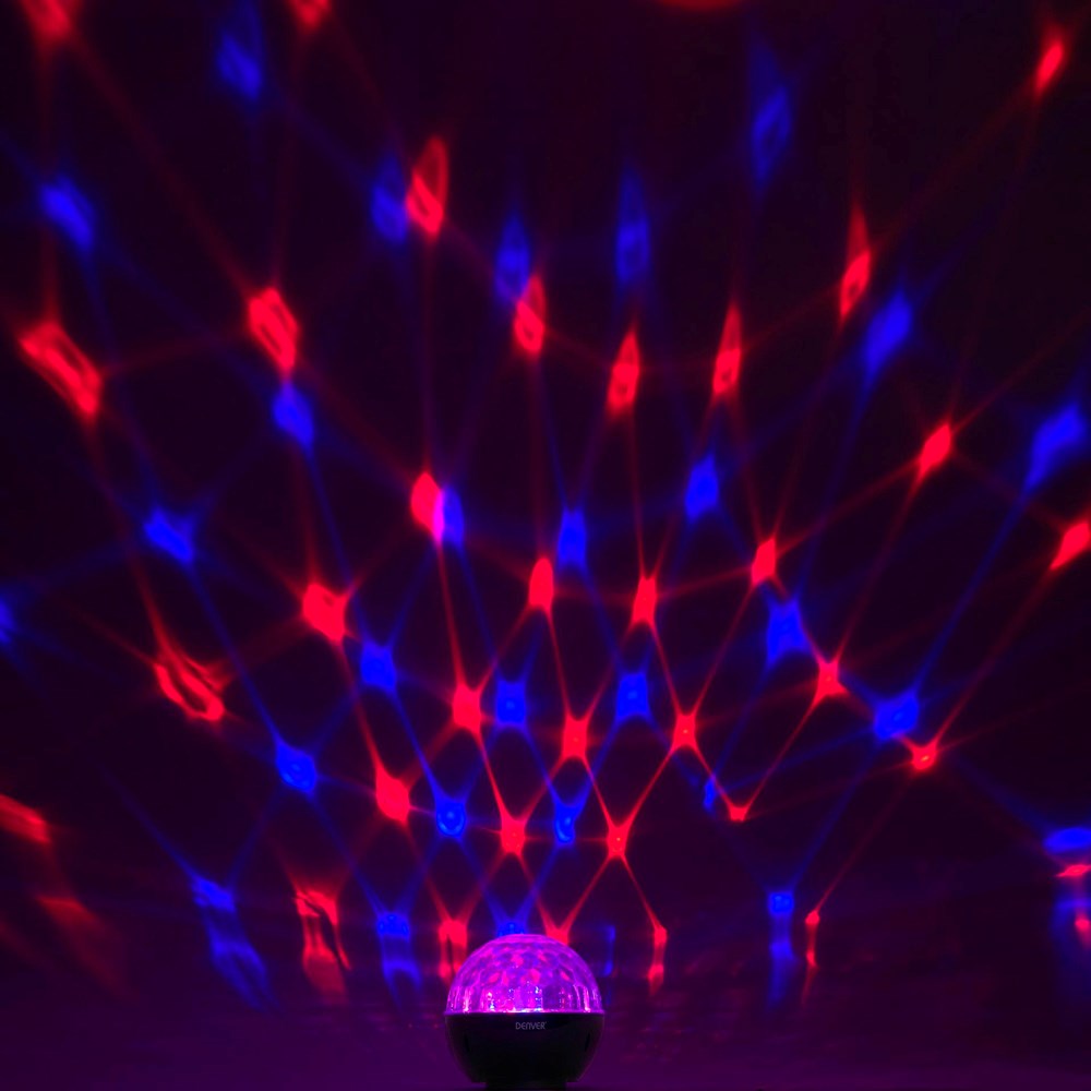 Denver Trådlös Bluetooth Högtalare med Färgglada Discoljus - Svart