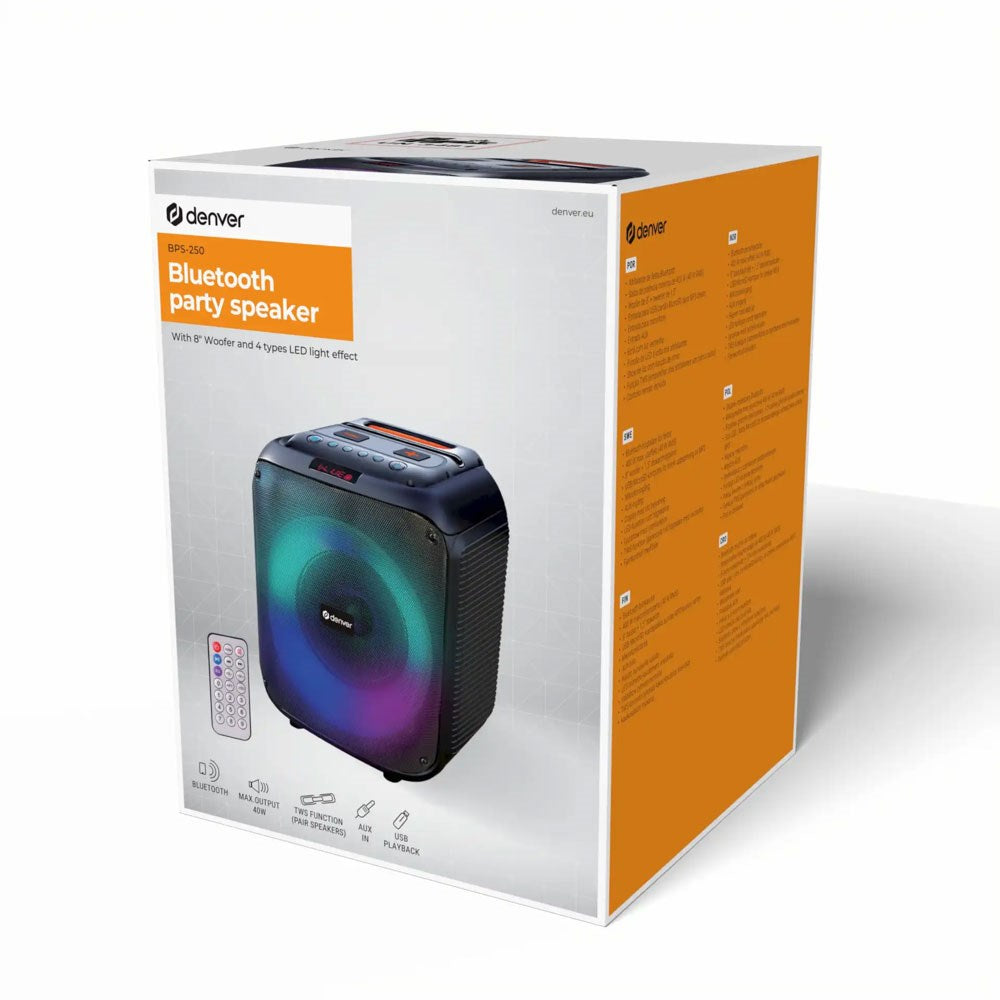 Denver BPS-250 Trådlös Bluetooth Högtalare - Svart