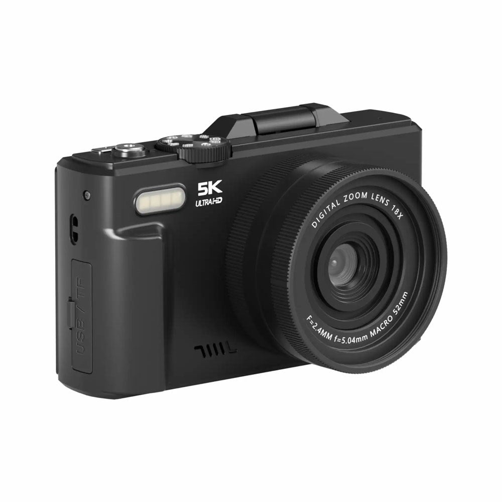 Denver Digitalkamera med 3" IPS-Fällbar Skärm - 16 MP CMOS - Autofokus / Slowmotion / Timelapse - Svart