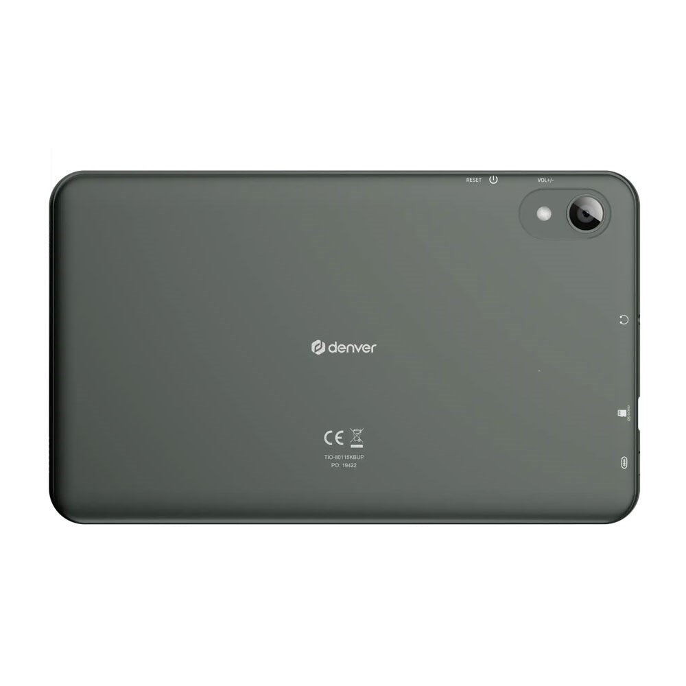 Denver TIO-80115KBUP Barnens Surfplatta 8" med Android 16 - inkl. 2 x Barnfodral - 4 RAM & 64 GB - 4000 mAh - Grå / Rosa / Blå