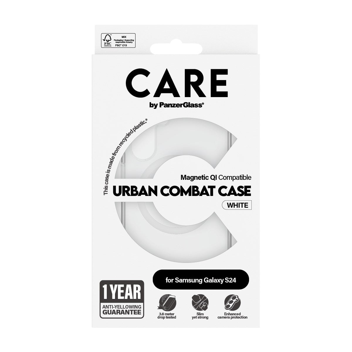 CARE by PanzerGlass Samsung Galaxy S24 FLAGSHIP Urban Combat-deksel - Transparent