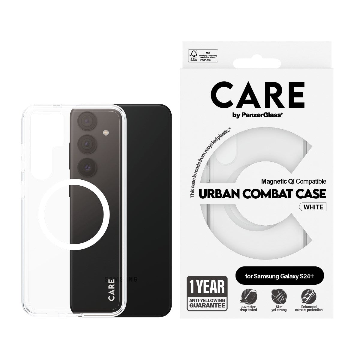 CARE by PanzerGlass Samsung Galaxy S24+ (Plus) FLAGSHIP Urban Combat-deksel - Transparent