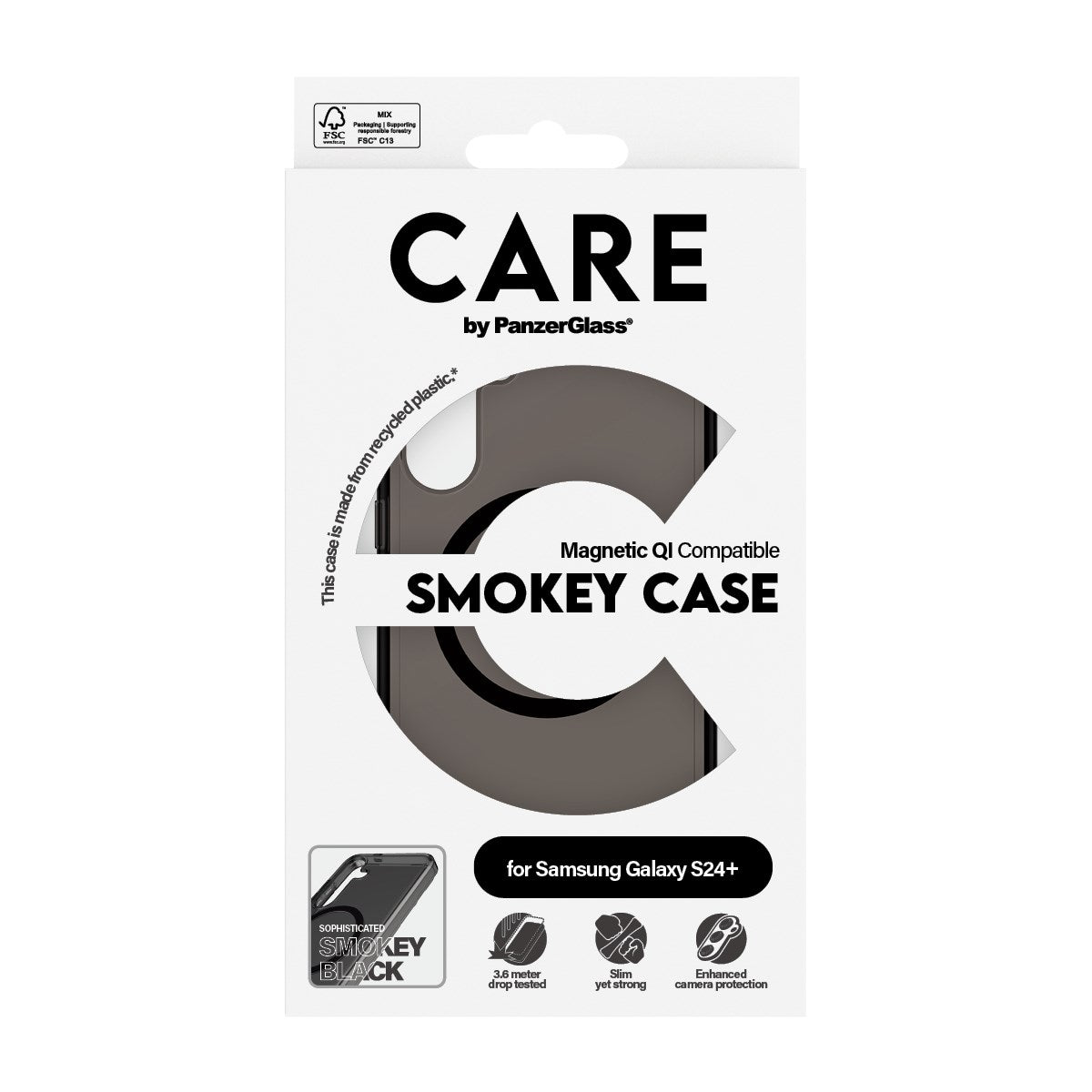 CARE by PanzerGlass Samsung Galaxy S24+ (Plus) FLAGSHIP Urban Combat Skal - MagSafe Kompatibel - Smokey / Black