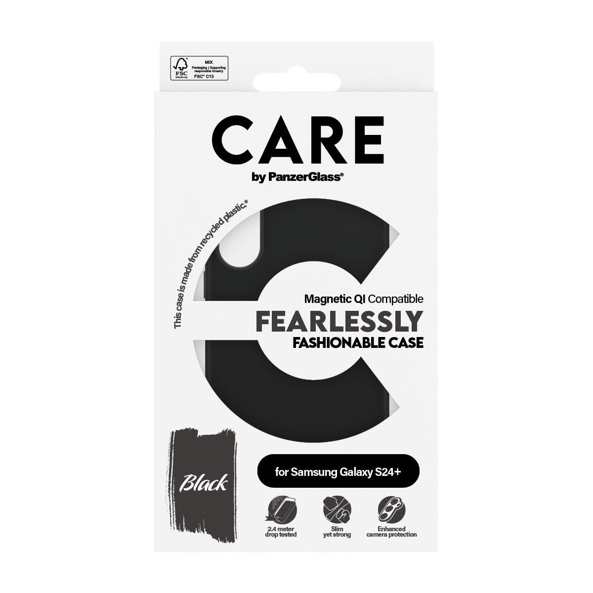 CARE by PanzerGlass Samsung Galaxy S24+ (Plus) FASHION Fearlessly Fashionable Skal - Black