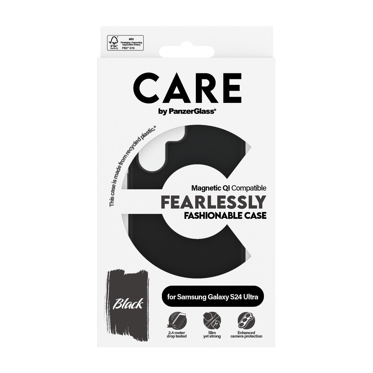 CARE by PanzerGlass Samsung Galaxy S24 Ultra FASHION Fearlessly Fashionable Skal - Black