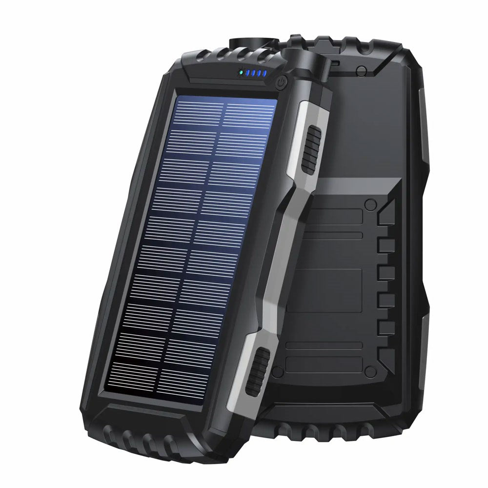 Denver PSO-20010 Solcelle 20.000mAh PowerBank m. USB-A & USB-C - Svart