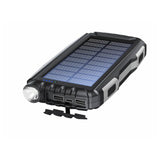 Denver PSO-20010 Solcelle 20.000mAh PowerBank m. USB-A & USB-C - Svart