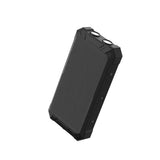 Denver PSC-20012 Solcelle PowerBank m. Inbyggd Kabel, Trådlös Laddning & Ficklampa - 20.000 mAh - Svart