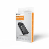 Denver PSC-20012 Solcelle PowerBank m. Inbyggd Kabel, Trådlös Laddning & Ficklampa - 20.000 mAh - Svart