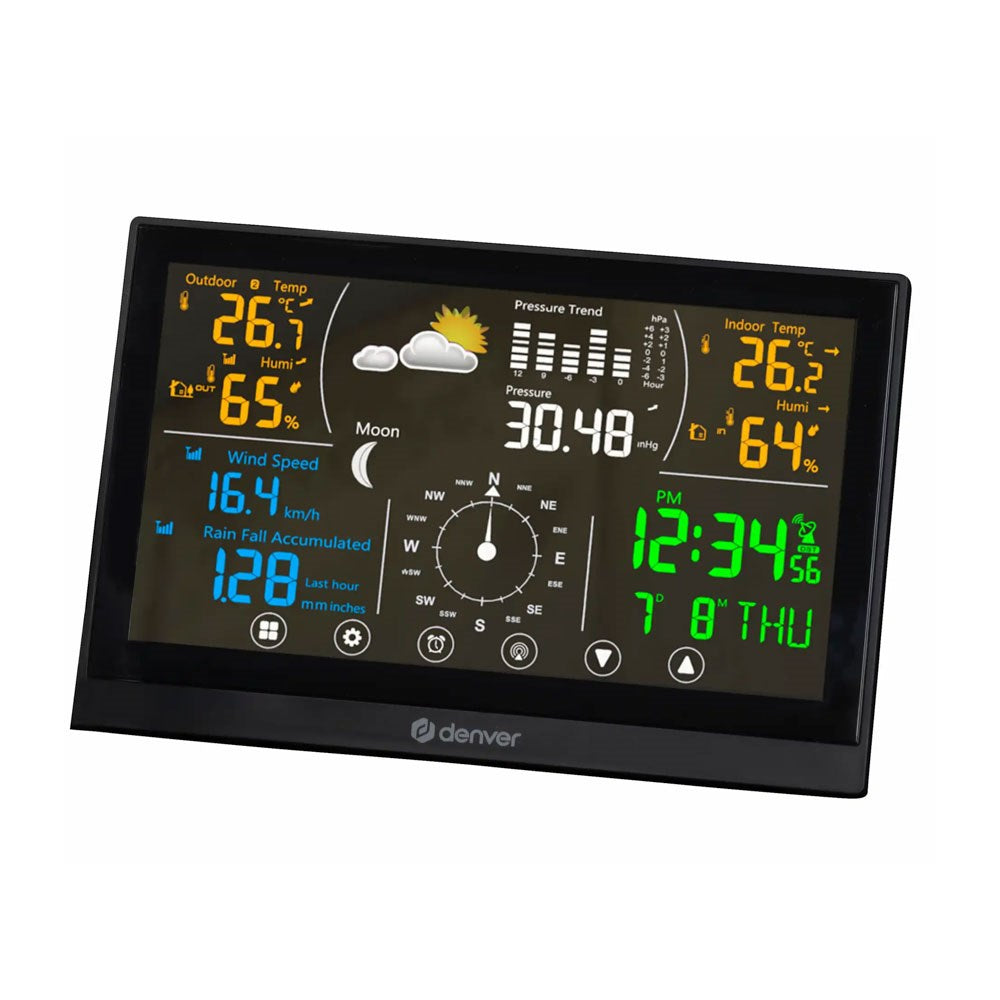 Denver WS-650 Väderstation m. Trådlös Vind- & Regnsensor - Vit