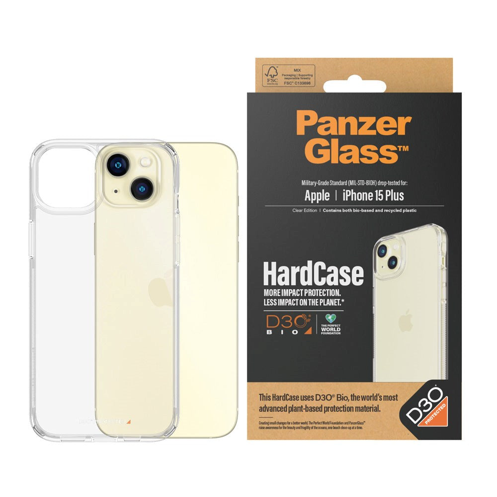 iPhone 15 Plus PanzerGlass D3O Bio HardCase Skal - Genomskinlig