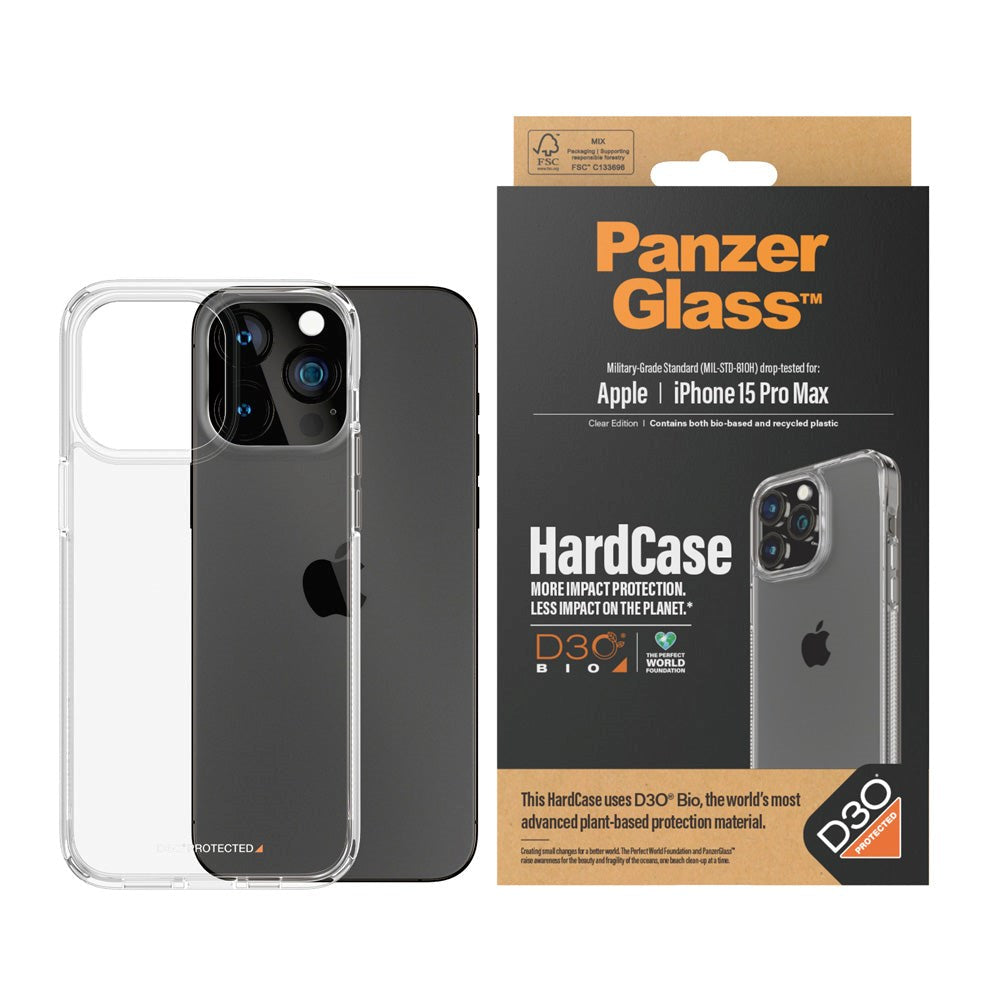 iPhone 15 Pro Max PanzerGlass D3O Bio HardCase Skal - Genomskinlig