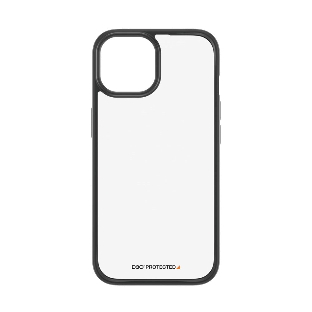 iPhone 15 Skal PanzerGlass D3O Bio ClearCase - Svart Kant