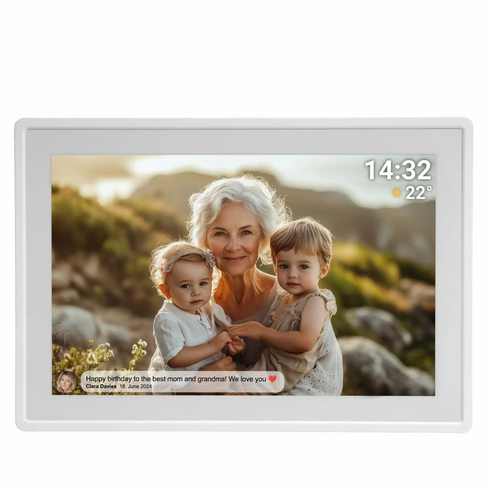 Denver PFF-1021 10.1" Digital Frameo WiFi Digital Fotoram - 1280x800 / 16GB - Vit
