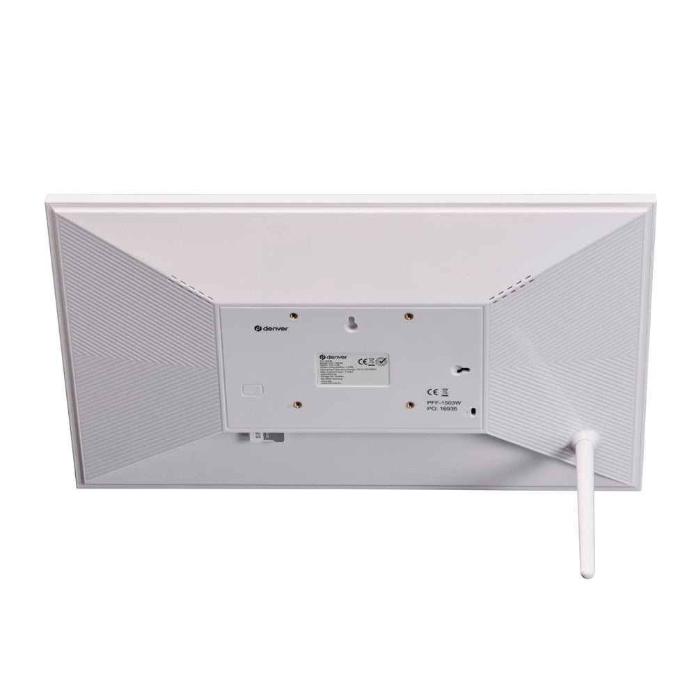 Denver HD Digital WiFi Fotoram m. Frameo Fotosoftware - 15.6" / 16GB - Vit