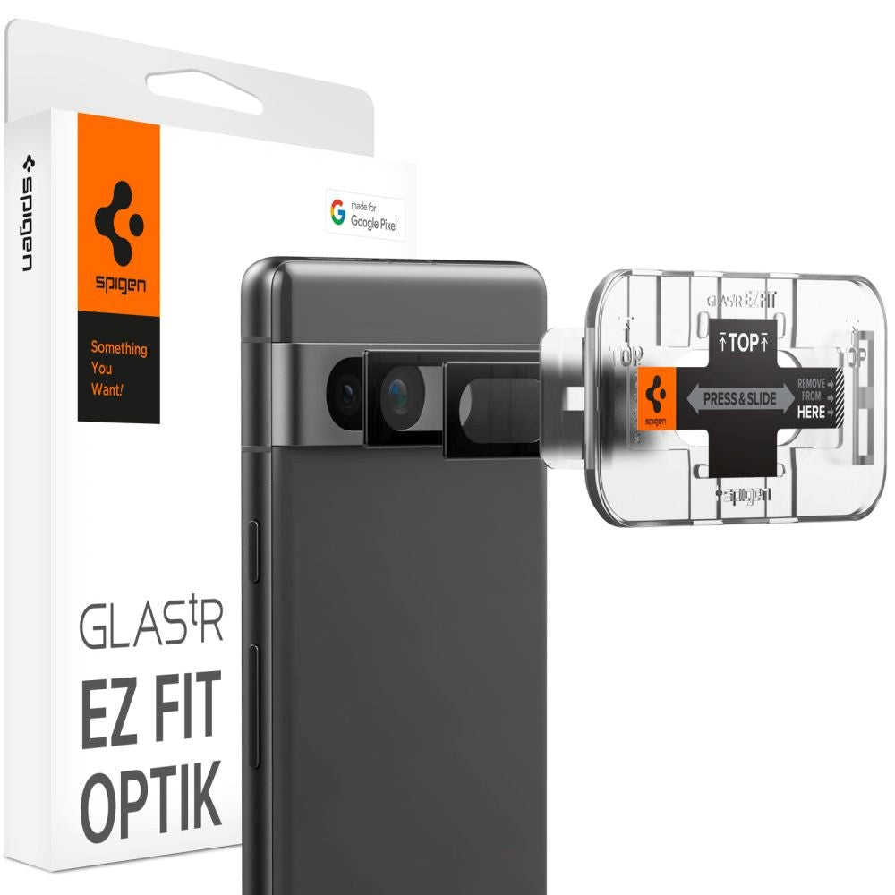 Google Pixel 7A Spigen Glas.tr Ez Fit Kamera skydd 2-pack - Svart