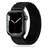 Apple Watch (42/44/SE/45/46/49mm) Tech-Protect Nylon Pro Rem - Svart