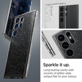 Spigen Samsung Galaxy S23 Ultra Liquid Crystal Glitter Skal - Transparent