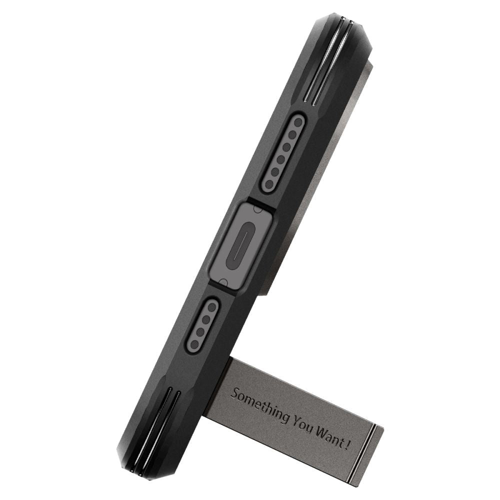 iPhone 15 Pro Spigen Tough Armor Skal - MagSafe-Kompatibelt - Gun Metal