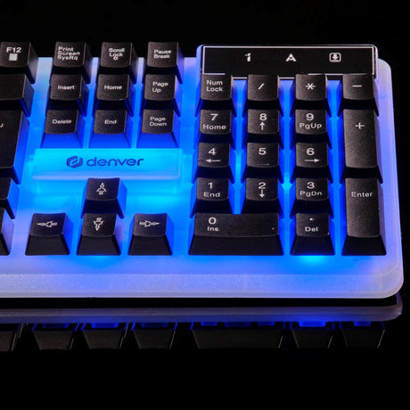 Denver GKB-232 Gamingtangentbord - 150cm USB-kabel - RGB-Ljus - Nordisk Layout - Svart