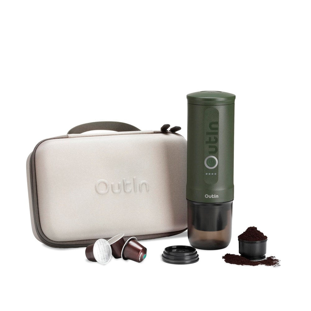 OutIn Nano Bärbar Espressomaskin Set - Forest Green