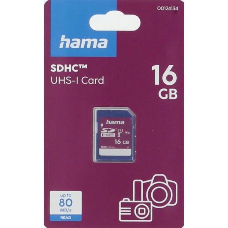 HAMA SDHC-Minneskort 80 MB/s - 16 GB