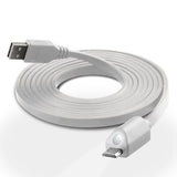 NazTech Micro-USB-kabel med Lampa 1,8 m - Vit