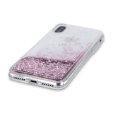 Samsung Galaxy S23 Ultra Genomskinlig Glitter Plast Skal - Rosa