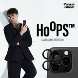 iPhone 16 Pro / 16 Pro Max PanzerGlass Hoops - Kameraskydd - Genomskinlig / Svart