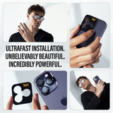 iPhone 16 Pro / 16 Pro Max PanzerGlass Hoops - Kameraskydd - Genomskinlig / Svart
