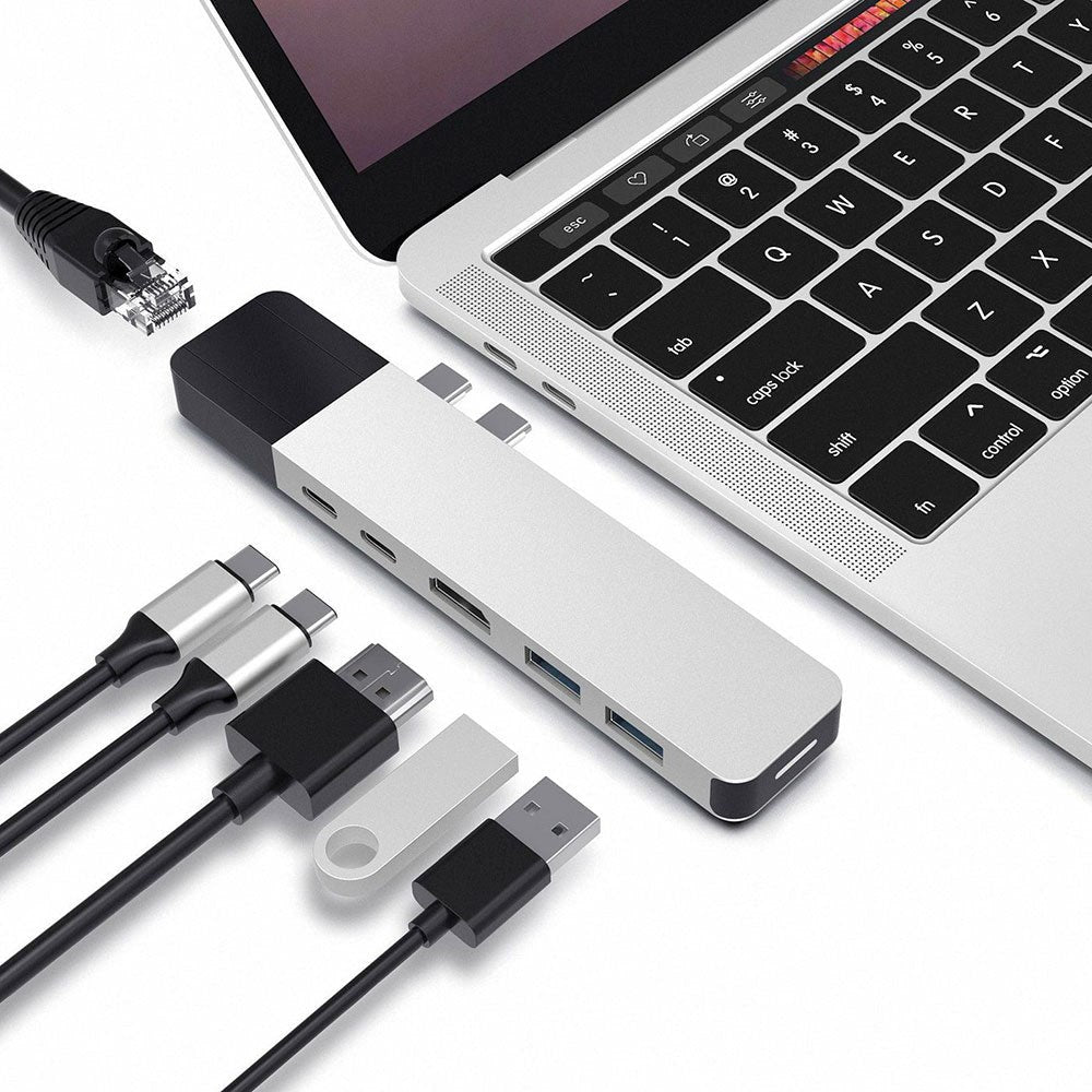 Hyperdrive Net USB-C Multi Adapter 6-i-2 - Silver