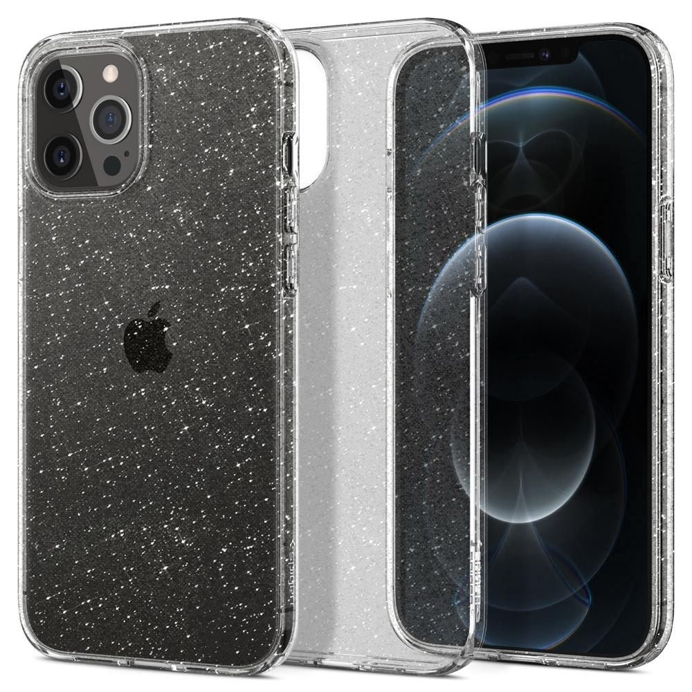 iPhone 12 / 12 Pro Spigen Liquid Crystal Skal - Transparent / Glitter