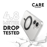 CARE by PanzerGlass iPhone 16 Feature Kickstand Skal - MagSafe Kompatibel - Transparent / Black