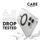 CARE by PanzerGlass iPhone 16 Pro Max Feature Kickstand Skal - MagSafe Kompatibel - Transparent / Black