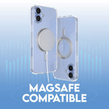 CARE by PanzerGlass iPhone 16 Plus Feature Kickstand Skal - MagSafe Kompatibel - Transparent / Silver