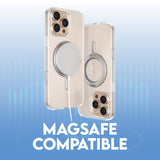 CARE by PanzerGlass iPhone 16 Pro Max Feature Kickstand Skal - MagSafe Kompatibel - Transparent / Silver