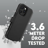 CARE by PanzerGlass iPhone 16 Pro Max Feature Tango 2-i-1 Skal med Plånbok - Svart