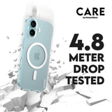 CARE by PanzerGlass iPhone 16 FLAGSHIP Urban Combat Skal - MagSafe Kompatibel -Transparent / White