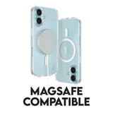 CARE by PanzerGlass iPhone 16 FLAGSHIP Urban Combat Skal - MagSafe Kompatibel -Transparent / White