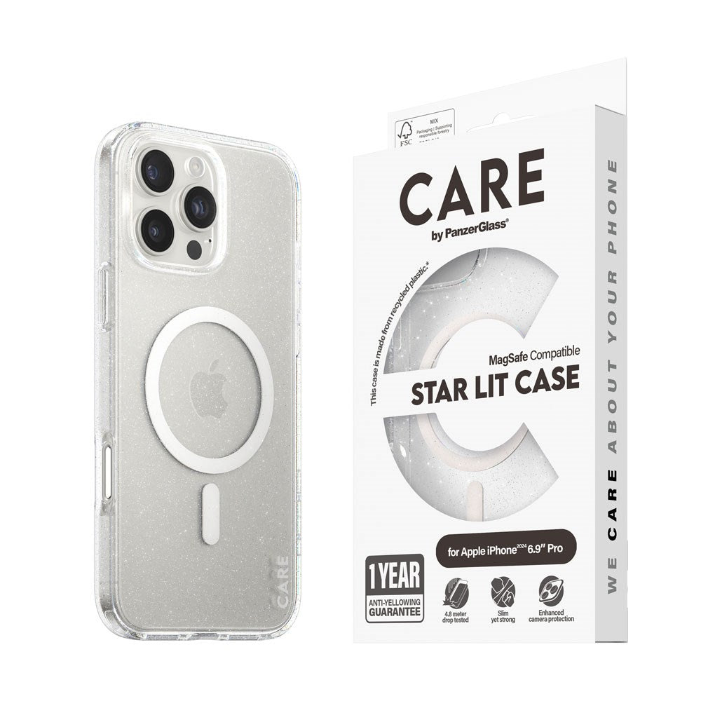CARE by PanzerGlass iPhone 16 Pro Max FLAGSHIP Urban Combat Skal - MagSafe Kompatibel - Star Lit / White