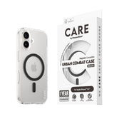 CARE by PanzerGlass iPhone 16 FLAGSHIP Urban Combat Skal - MagSafe Kompatibel - Transparent / Black