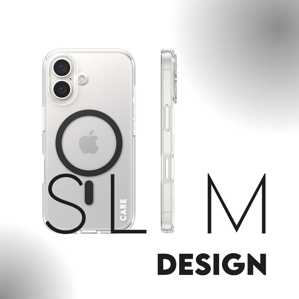 CARE by PanzerGlass iPhone 16 FLAGSHIP Urban Combat Skal - MagSafe Kompatibel - Transparent / Black