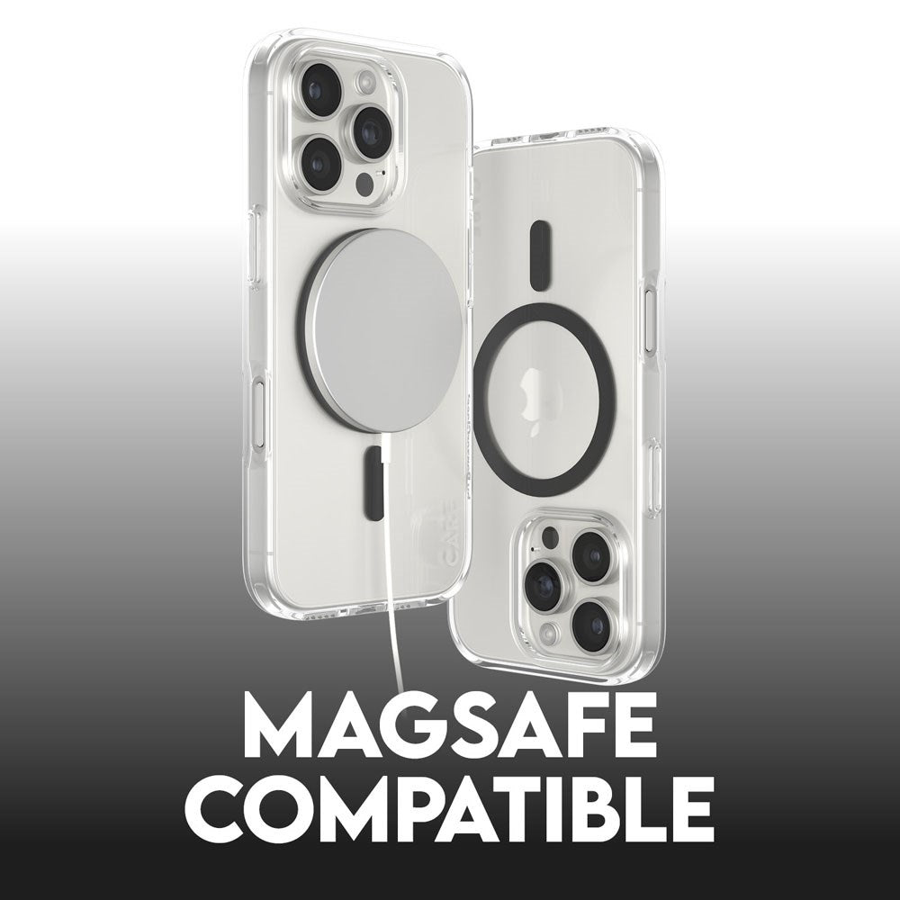 CARE by PanzerGlass iPhone 16 Pro FLAGSHIP Urban Combat Skal - MagSafe Kompatibel -Transparent / Black