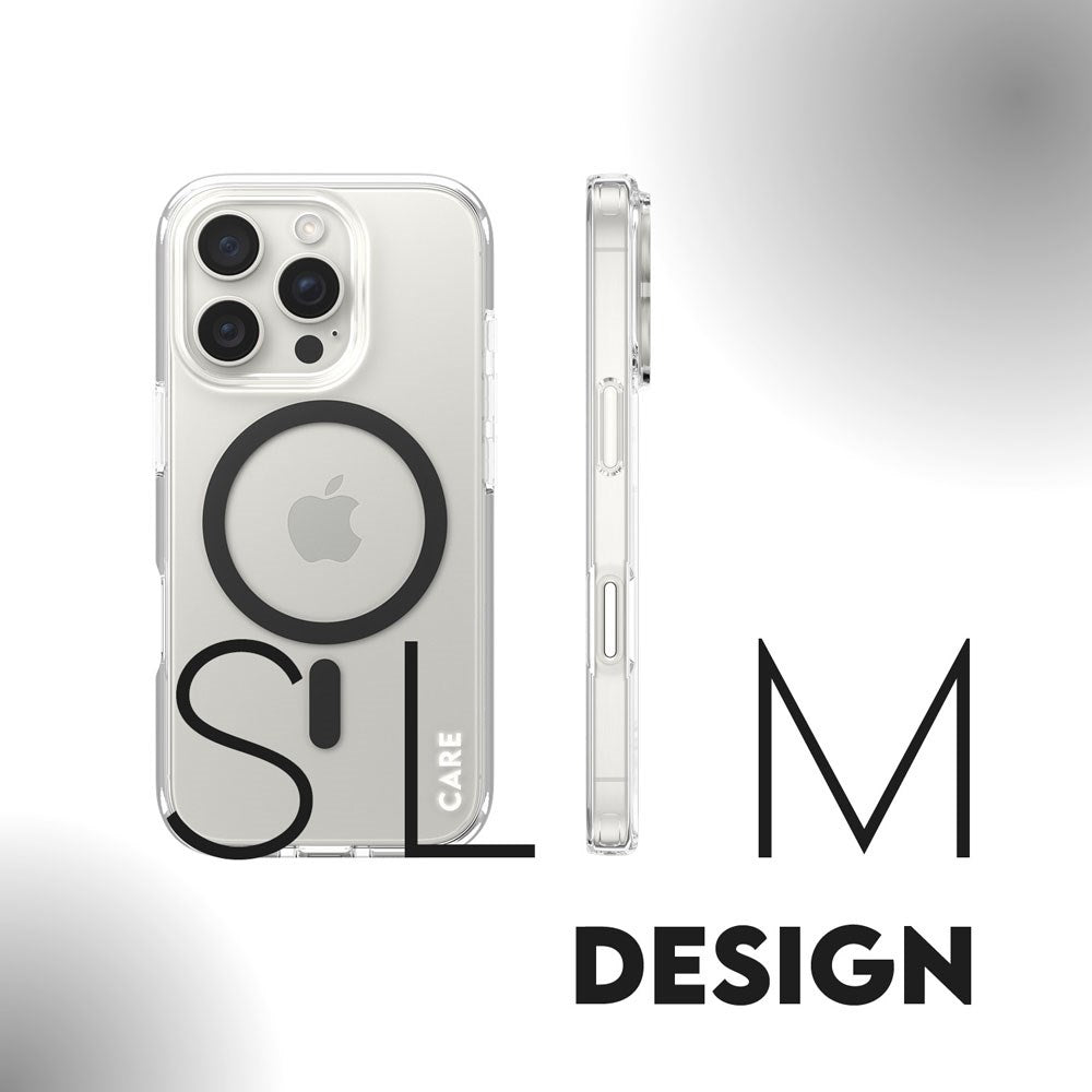 CARE by PanzerGlass iPhone 16 Pro FLAGSHIP Urban Combat Skal - MagSafe Kompatibel -Transparent / Black