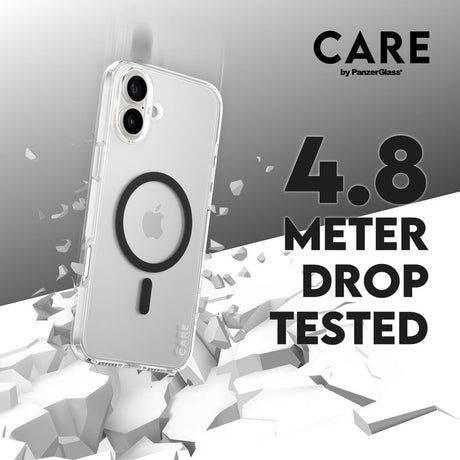 CARE by PanzerGlass iPhone 16 Plus FLAGSHIP Urban Combat Skal - MagSafe Kompatibel -Transparent / Black