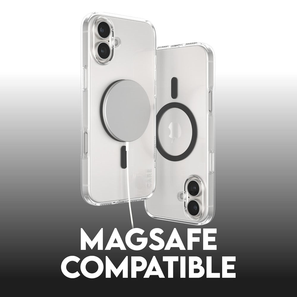 CARE by PanzerGlass iPhone 16 Plus FLAGSHIP Urban Combat Skal - MagSafe Kompatibel -Transparent / Black