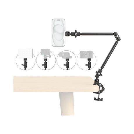 SmallRig 5626 Crab-Shaped Mobilhållare för Bord - MagSafe Kompatibel - Svart