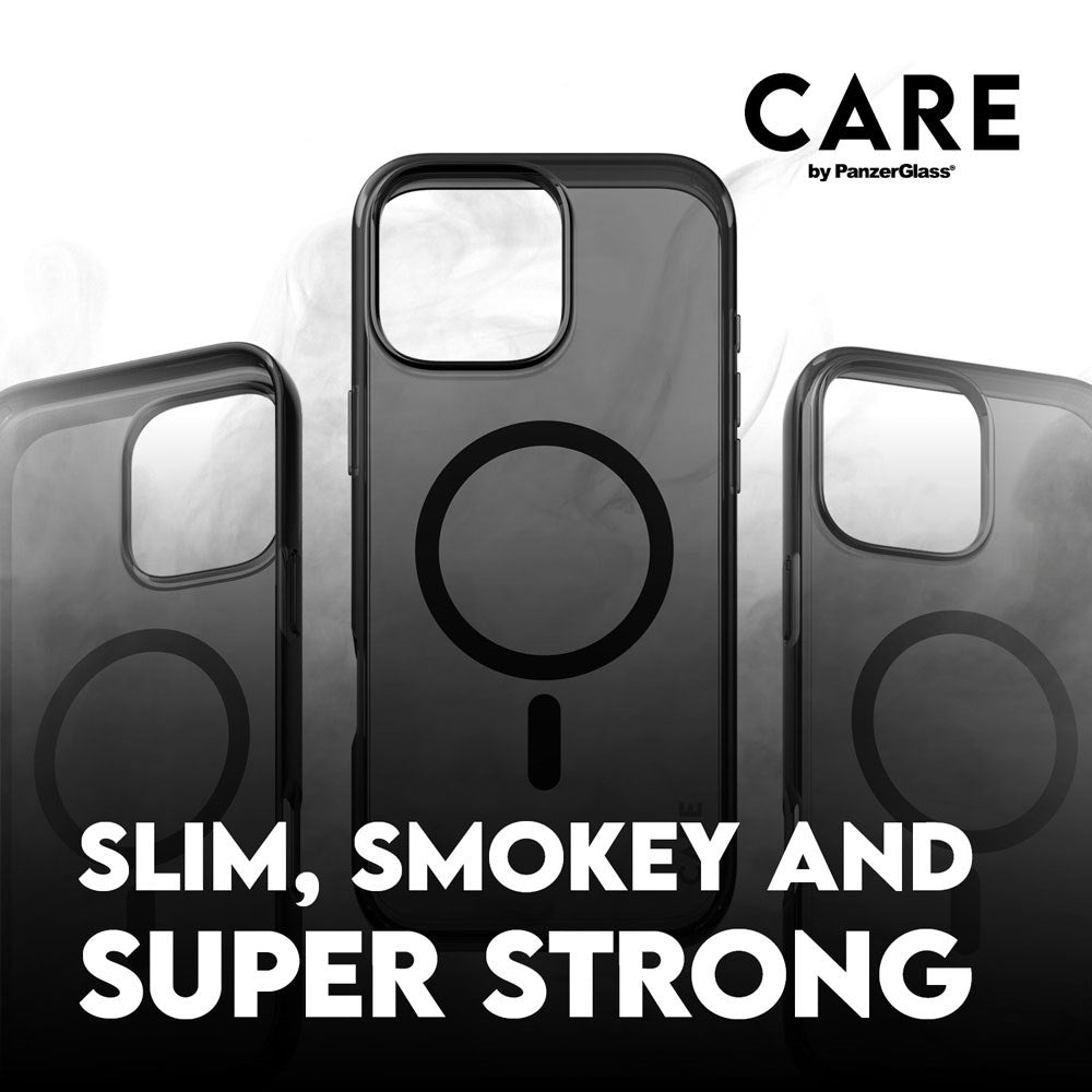 CARE by PanzerGlass iPhone 16 Pro FLAGSHIP Urban Combat Skal - MagSafe Kompatibel -Smokey / Black