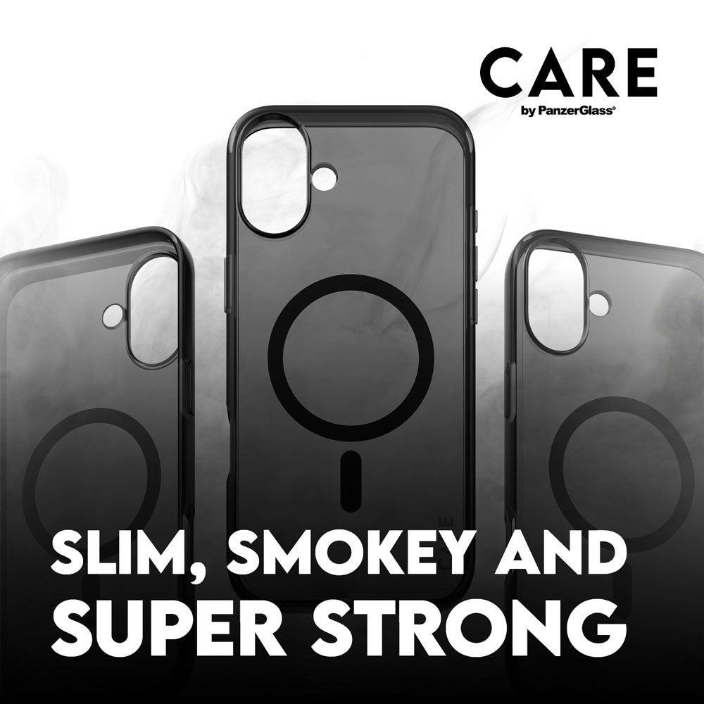 CARE by PanzerGlass iPhone 16 Plus FLAGSHIP Urban Combat Skal - MagSafe Kompatibel -Smokey / Black