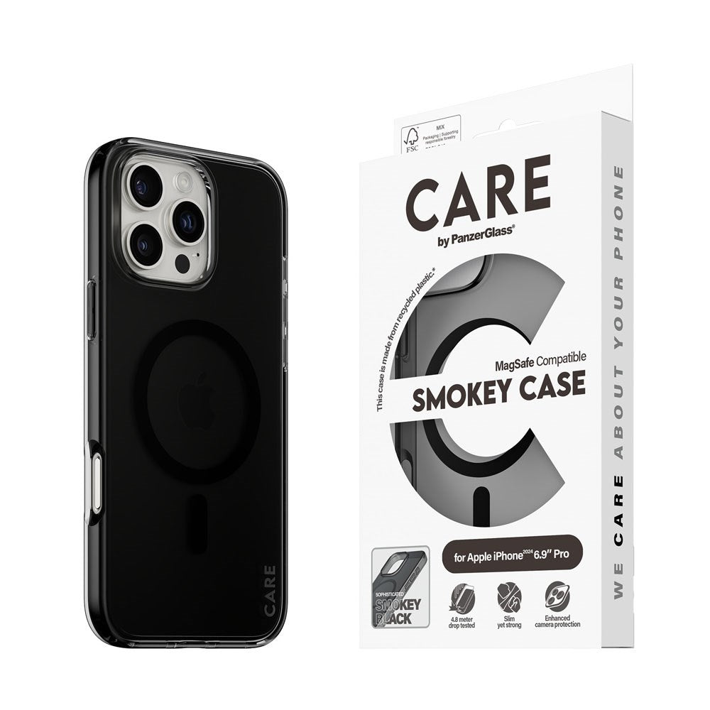 CARE by PanzerGlass iPhone 16 Pro Max FLAGSHIP Urban Combat Skal - MagSafe Kompatibel - Smokey / Black